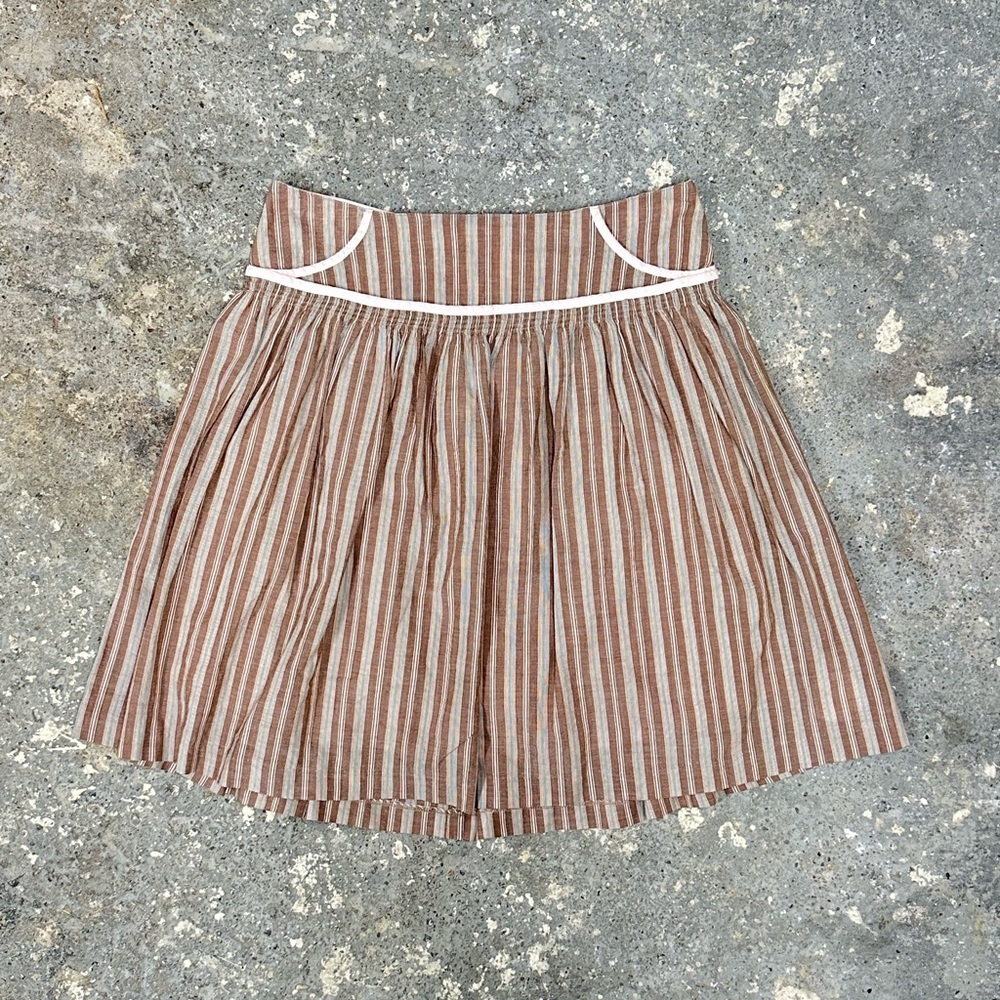 Vintage Old Navy Brown Pink Pin Stripe Skirt